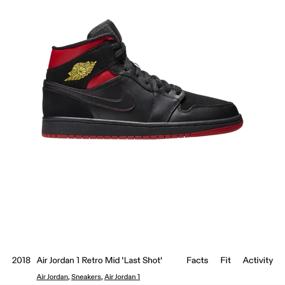 Nike Air Jordan black and red with yellow insignia - Picture 10 of 11